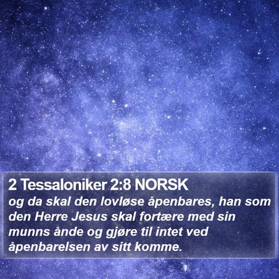 2 Tessaloniker 2:8 NORSK Bible Verse Image