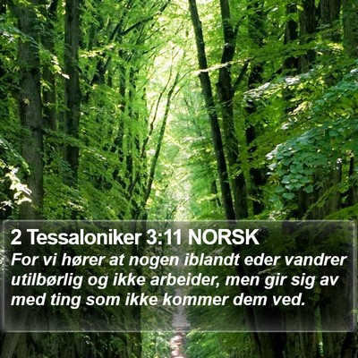 2 Tessaloniker 3:11 NORSK Bible Verse Image