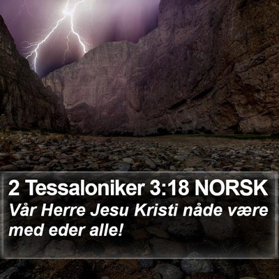 2 Tessaloniker 3:18 NORSK Bible Verse Image