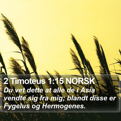 2 Timoteus 1:15 NORSK Bible Verse Image