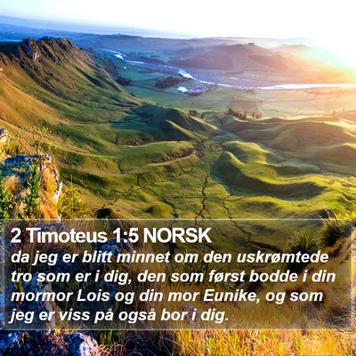 2 Timoteus 1:5 NORSK Bible Verse Image
