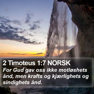 2 Timoteus 1:7 NORSK Bible Verse Image