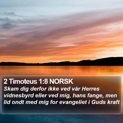2 Timoteus 1:8 NORSK Bible Verse Image