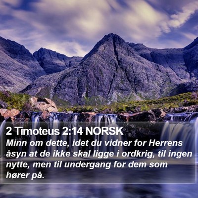 2 Timoteus 2:14 NORSK Bible Verse Image
