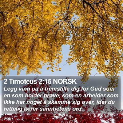 2 Timoteus 2:15 NORSK Bible Verse Image