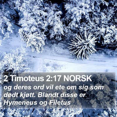 2 Timoteus 2:17 NORSK Bible Verse Image