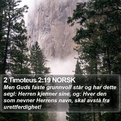 2 Timoteus 2:19 NORSK Bible Verse Image