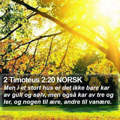 2 Timoteus 2:20 NORSK Bible Verse Image