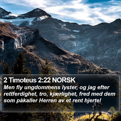 2 Timoteus 2:22 NORSK Bible Verse Image