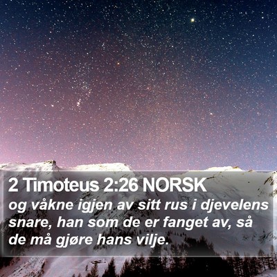 2 Timoteus 2:26 NORSK Bible Verse Image