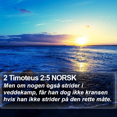 2 Timoteus 2:5 NORSK Bible Verse Image