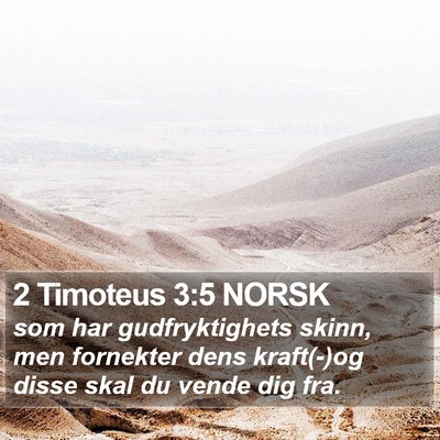 2 Timoteus 3:5 NORSK Bible Verse Image
