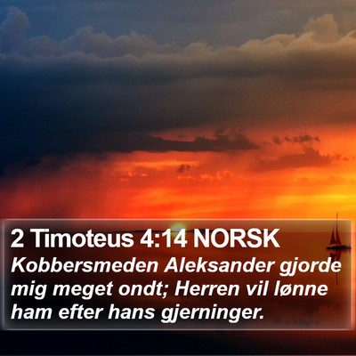 2 Timoteus 4:14 NORSK Bible Verse Image