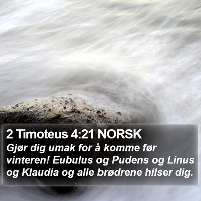 2 Timoteus 4:21 NORSK Bible Verse Image
