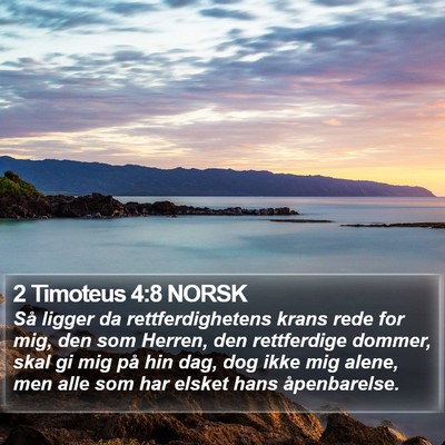 2 Timoteus 4:8 NORSK Bible Verse Image