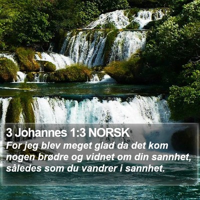 3 Johannes 1:3 NORSK Bible Verse Image