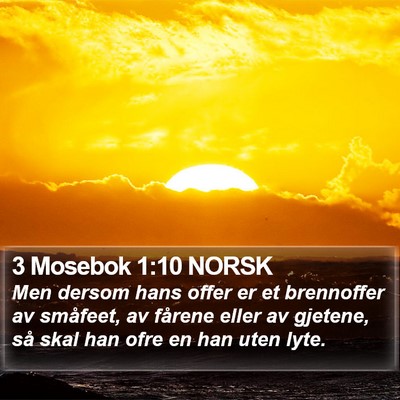 3 Mosebok 1:10 NORSK Bible Verse Image