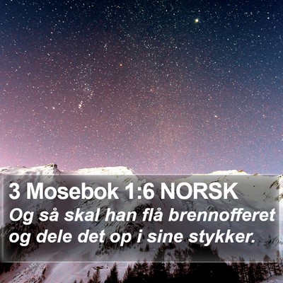 3 Mosebok 1:6 NORSK Bible Verse Image