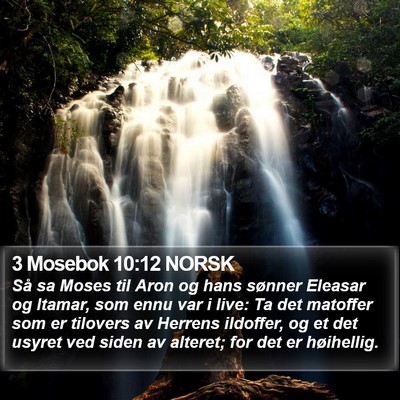 3 Mosebok 10:12 NORSK Bible Verse Image