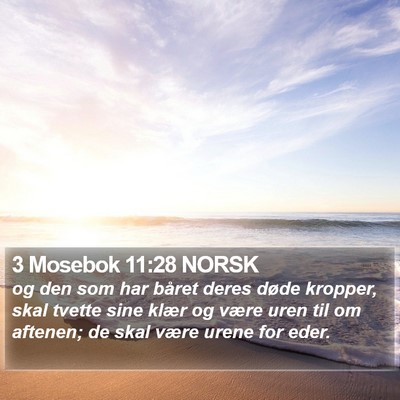 3 Mosebok 11:28 NORSK Bible Verse Image