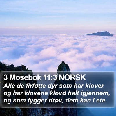 3 Mosebok 11:3 NORSK Bible Verse Image