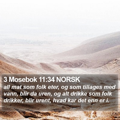 3 Mosebok 11:34 NORSK Bible Verse Image