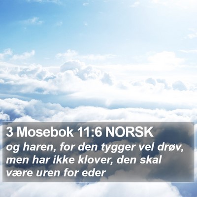 3 Mosebok 11:6 NORSK Bible Verse Image