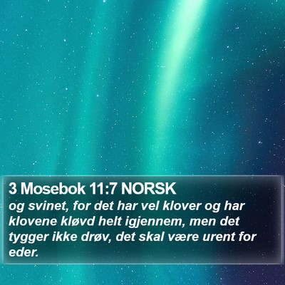 3 Mosebok 11:7 NORSK Bible Verse Image