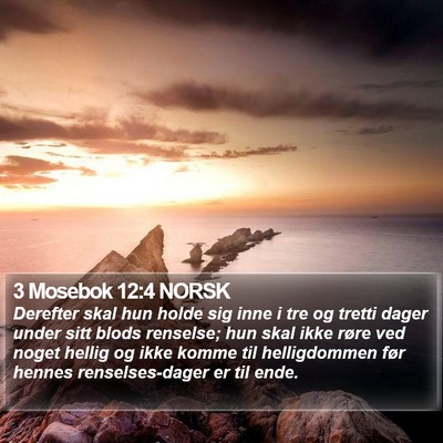 3 Mosebok 12:4 NORSK Bible Verse Image