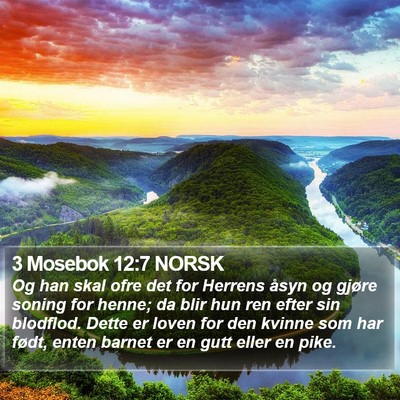 3 Mosebok 12:7 NORSK Bible Verse Image
