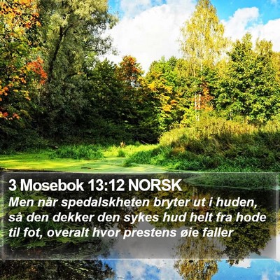 3 Mosebok 13:12 NORSK Bible Verse Image