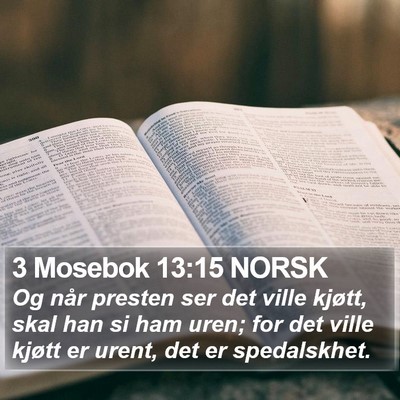 3 Mosebok 13:15 NORSK Bible Verse Image