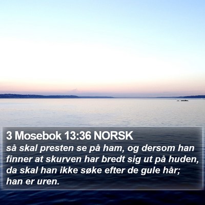 3 Mosebok 13:36 NORSK Bible Verse Image