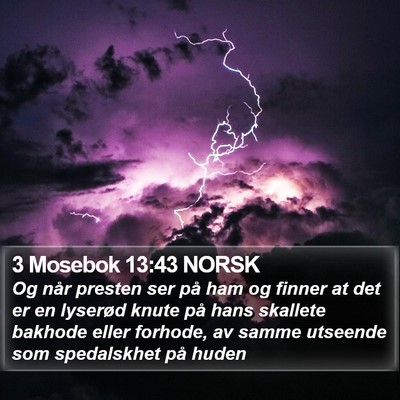 3 Mosebok 13:43 NORSK Bible Verse Image