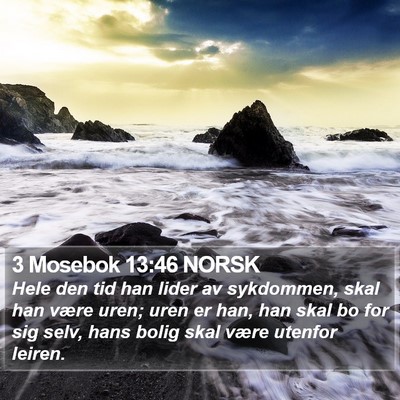 3 Mosebok 13:46 NORSK Bible Verse Image