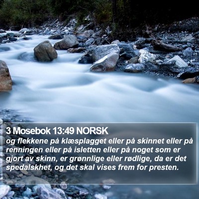 3 Mosebok 13:49 NORSK Bible Verse Image