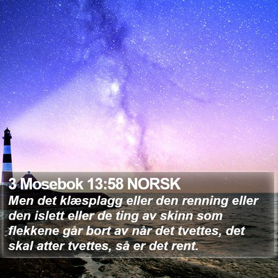 3 Mosebok 13:58 NORSK Bible Verse Image