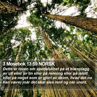 3 Mosebok 13:59 NORSK Bible Verse Image