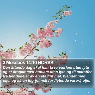 3 Mosebok 14:10 NORSK Bible Verse Image