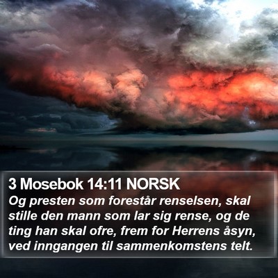 3 Mosebok 14:11 NORSK Bible Verse Image