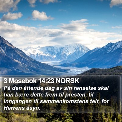 3 Mosebok 14:23 NORSK Bible Verse Image