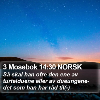 3 Mosebok 14:30 NORSK Bible Verse Image