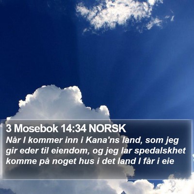 3 Mosebok 14:34 NORSK Bible Verse Image