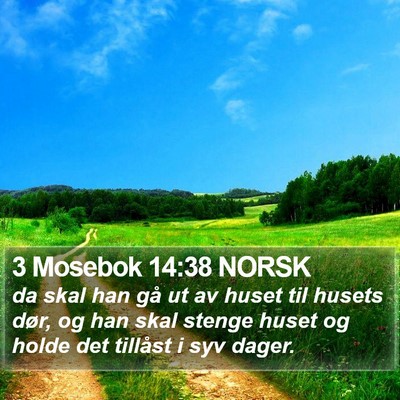 3 Mosebok 14:38 NORSK Bible Verse Image