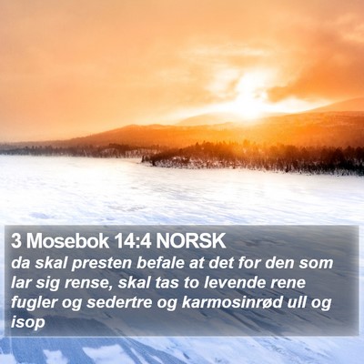 3 Mosebok 14:4 NORSK Bible Verse Image