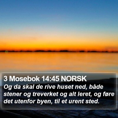 3 Mosebok 14:45 NORSK Bible Verse Image