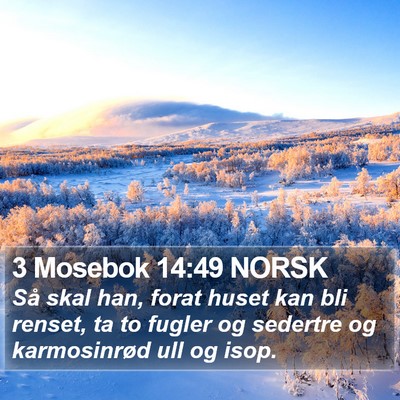 3 Mosebok 14:49 NORSK Bible Verse Image