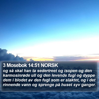 3 Mosebok 14:51 NORSK Bible Verse Image