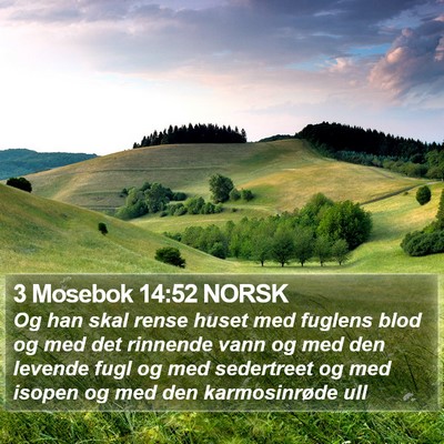 3 Mosebok 14:52 NORSK Bible Verse Image