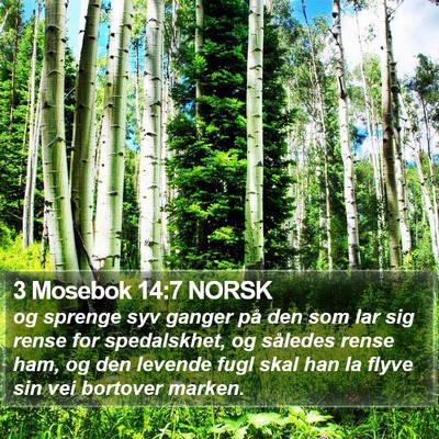 3 Mosebok 14:7 NORSK Bible Verse Image